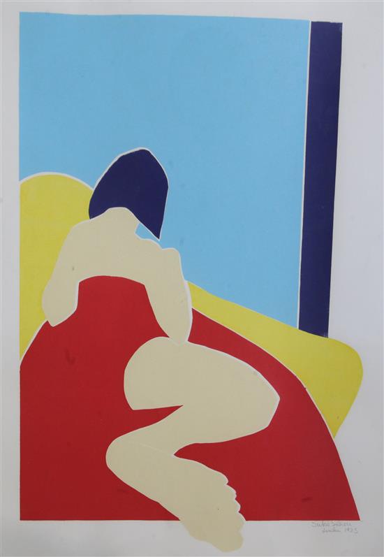Brendan Neiland (1941-), James Priddey and Inka Sobien (1932-) screenprint by Neiland, Plaza,
